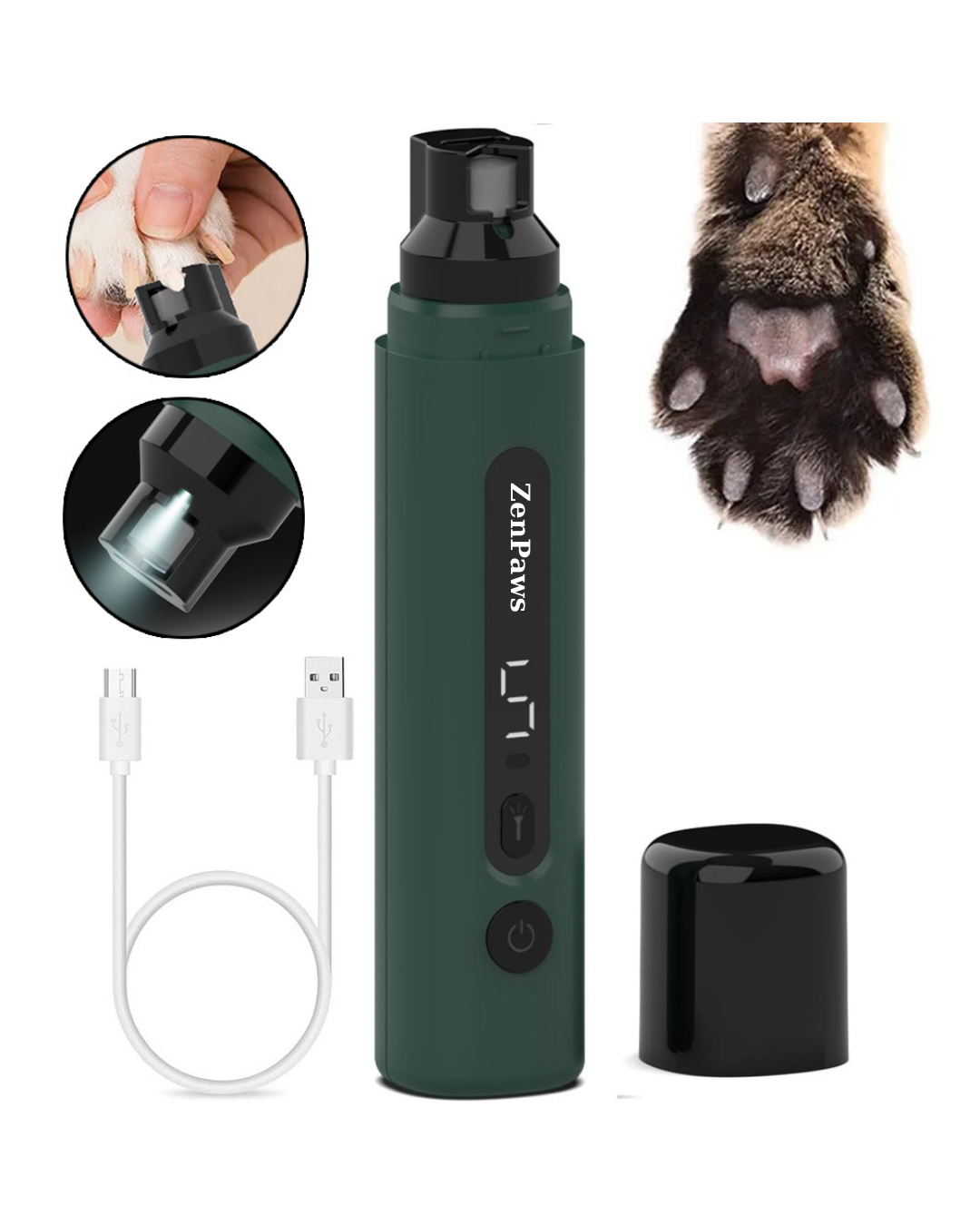 ZenPaws™: Ultra Quiet, Painless Nail File (5 Speed Settings)